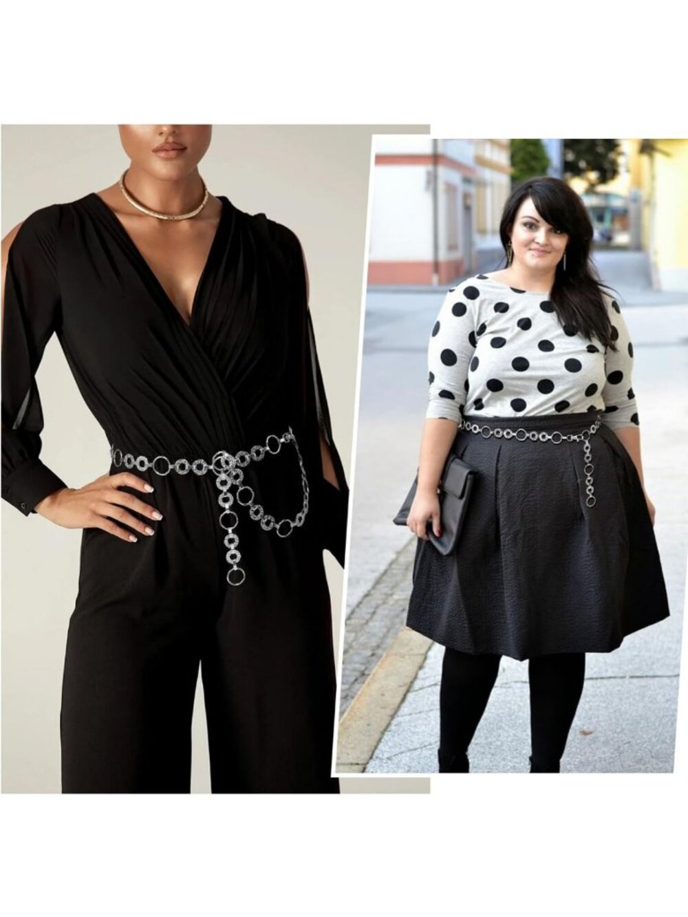 Stylish Women's Metal Hollow Circle Chain Belt for Dresses & Jeans - Versatile - Picture 6 of 6